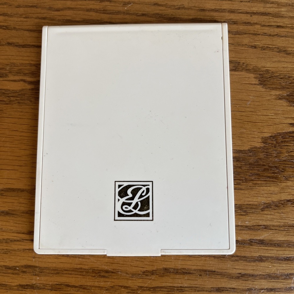Vintage Estee Lauder Folding Travel Mirror White Compact 4.5" By 3.75"‎